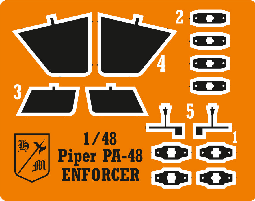 Piper PA-48 Enforcer (model 1983) conversion set for Eduard kit P-51D 1/48 scale