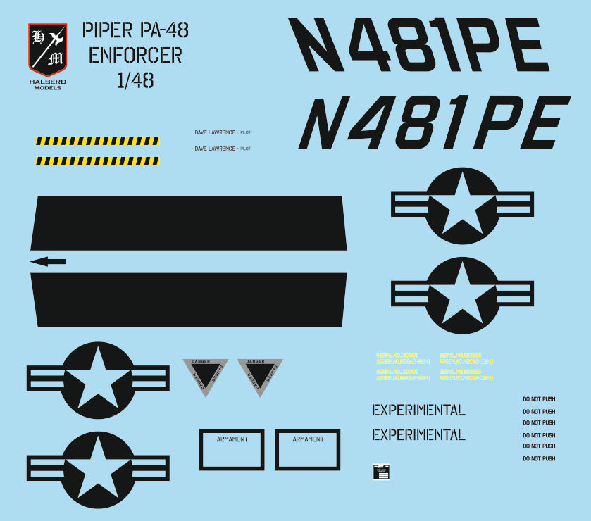 Piper PA-48 Enforcer (model 1983) conversion set for Eduard kit P-51D 1/48 scale