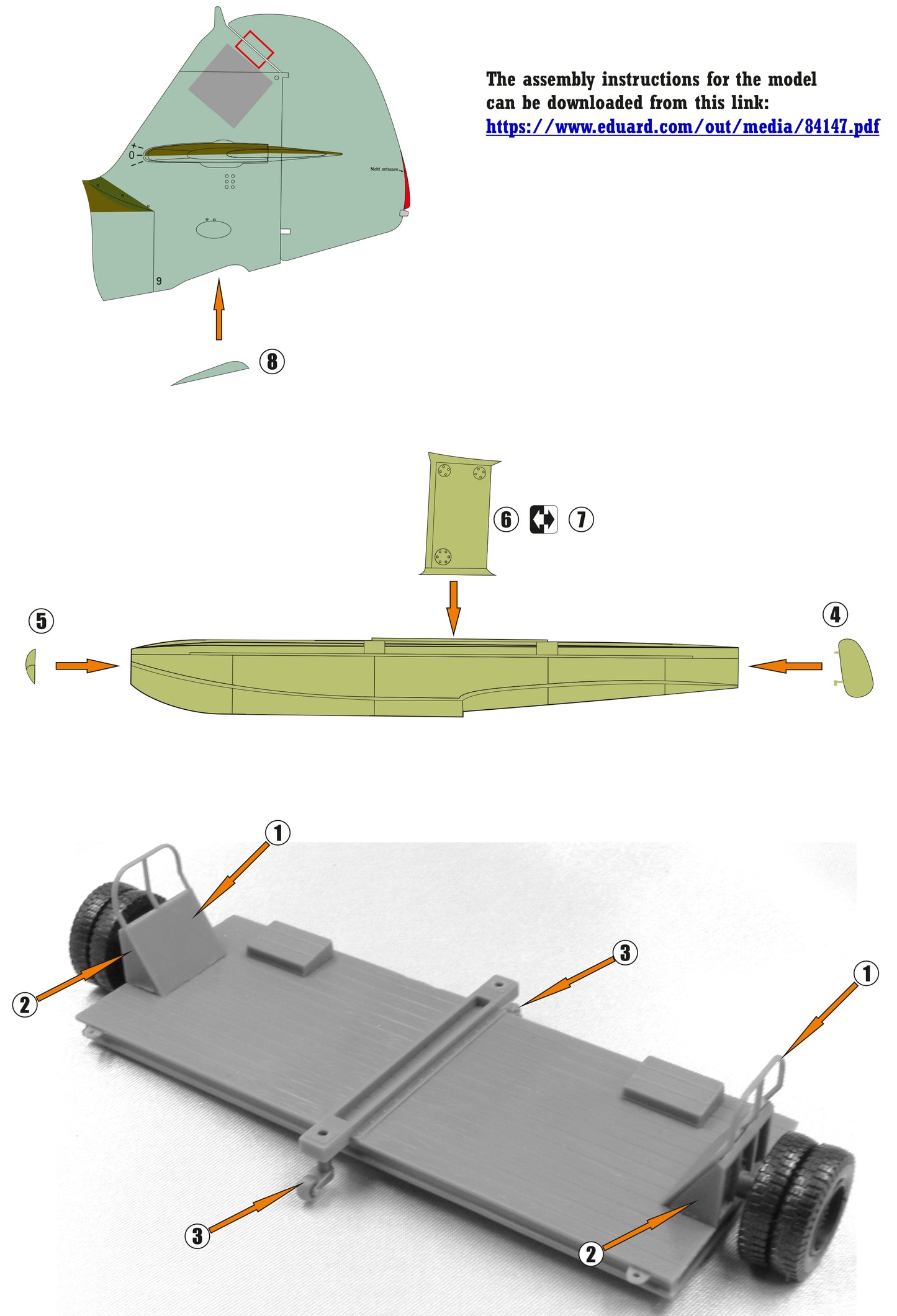 Messerschmitt Bf 109W 1/48 scale Conversion set for Eduard kit Bf 109F