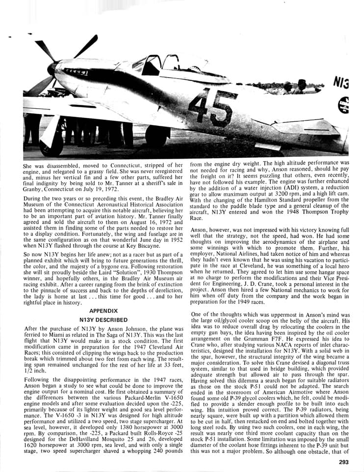 P-51D Racing Aircraft Anson Johnson conversion set for Eduard kit P-51D 1/48