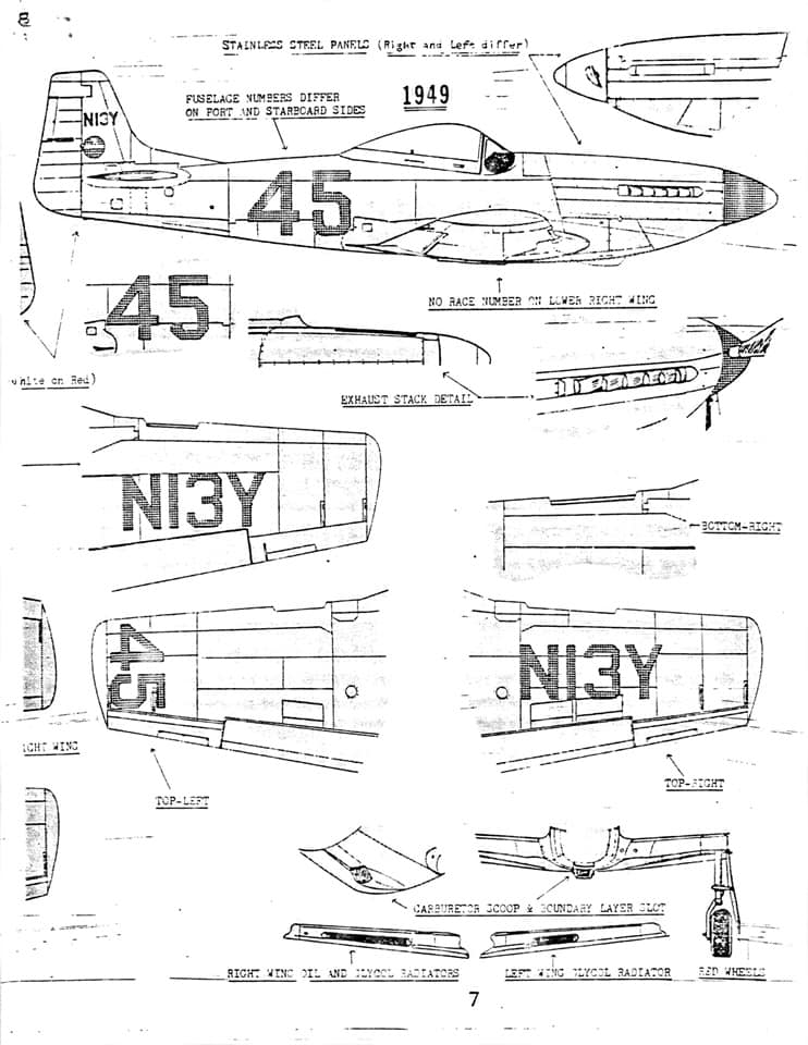 P-51D Racing Aircraft Anson Johnson conversion set for Eduard kit P-51D 1/48