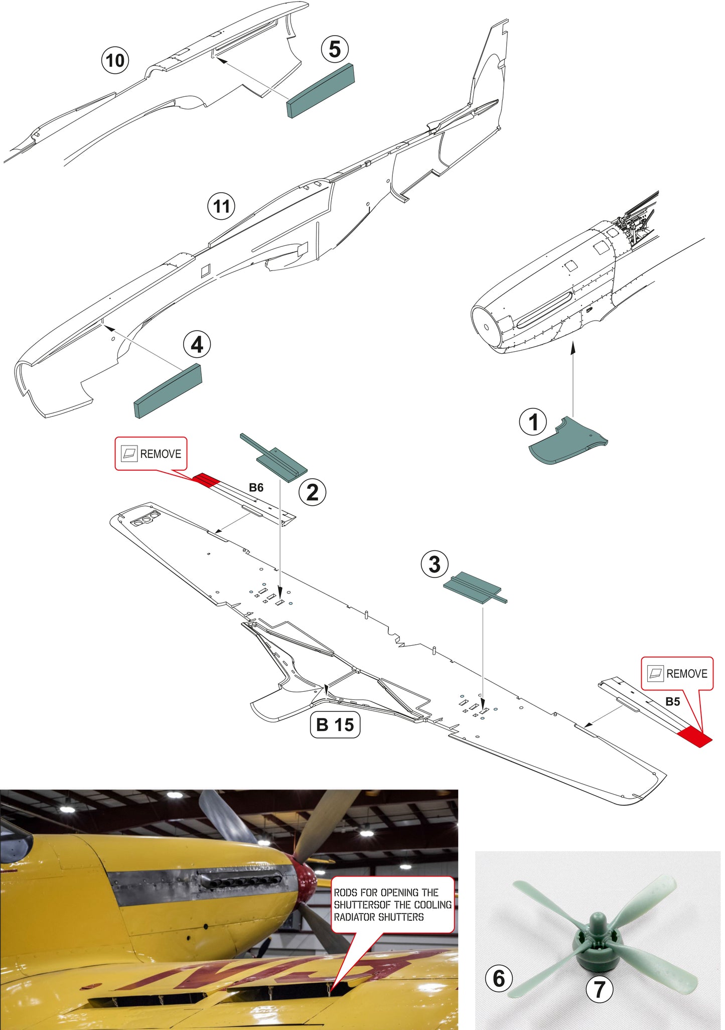 P-51D Racing Aircraft Anson Johnson conversion set for Eduard kit P-51D 1/48