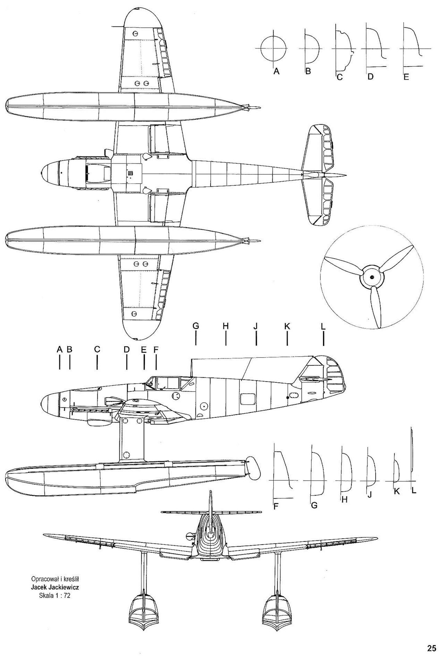 Messerschmitt Bf 109W 1/48 scale Conversion set for Eduard kit Bf 109F