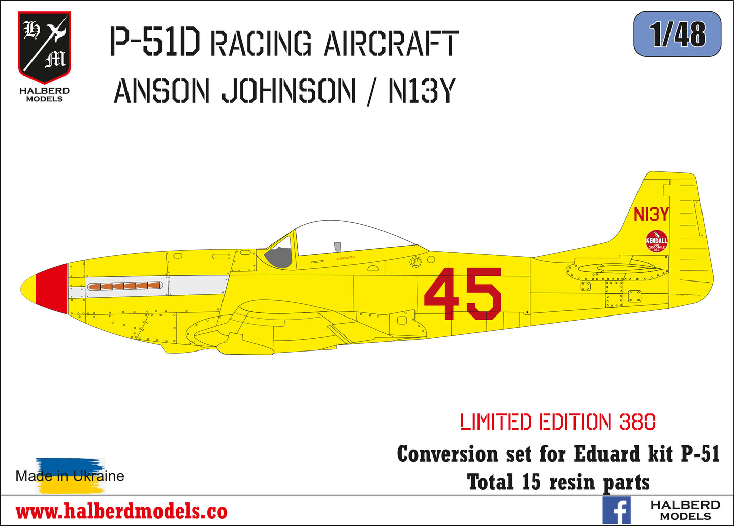 P-51D Racing Aircraft Anson Johnson conversion set for Eduard kit P-51D 1/48