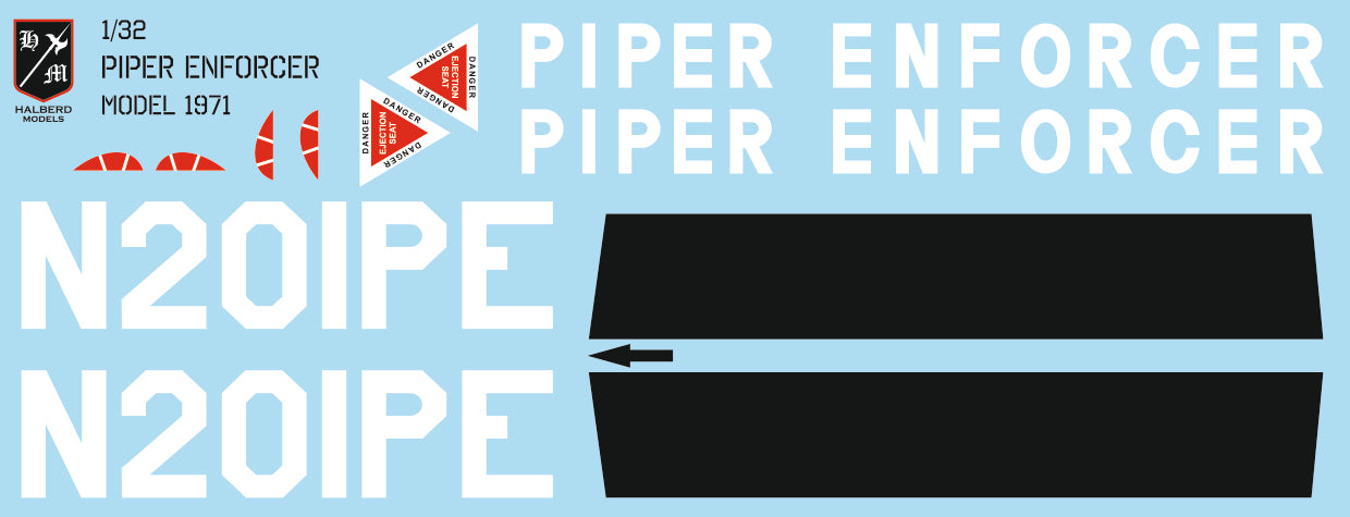 Piper Enforcer (model 1971) conversion set Revell kit P-51D-15NA "late version" 1/32 scale