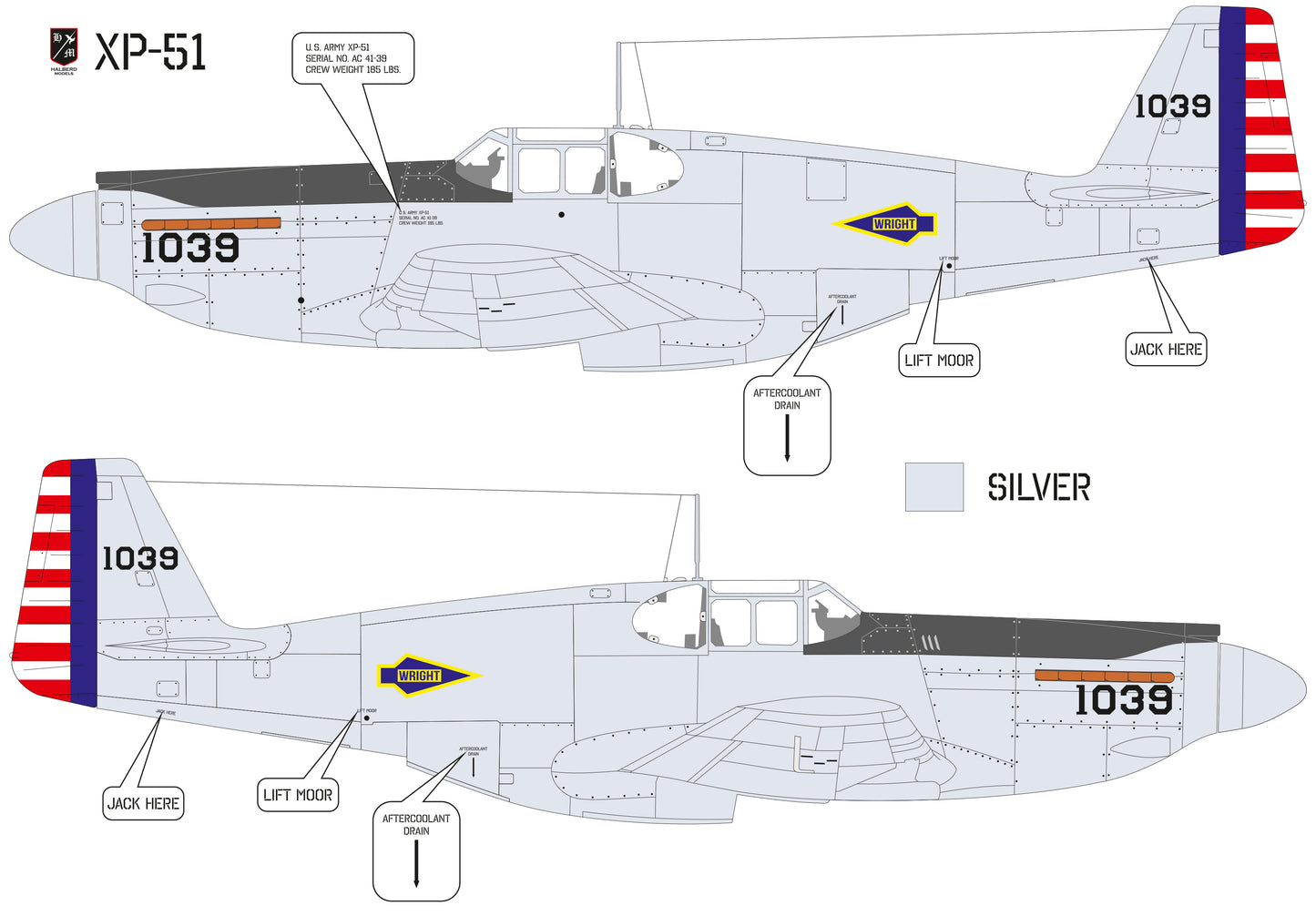North American XP-51 Halberd Models 1/48 scale