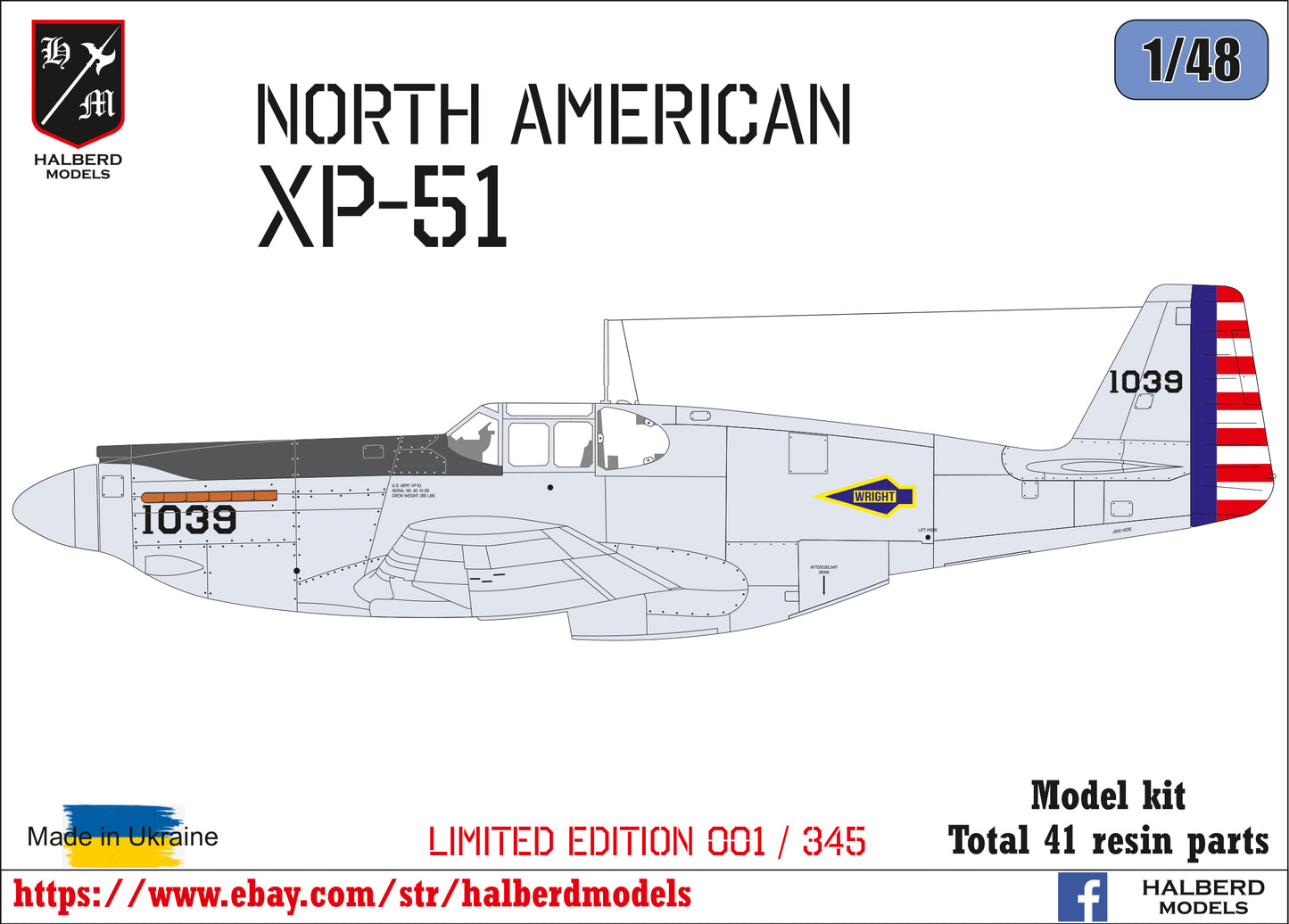 North American XP-51 Halberd Models 1/48 scale
