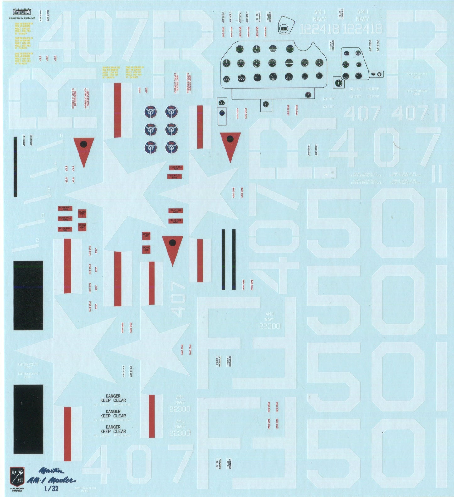 Martin AM-1 Mauler model kit, 1/32 scale