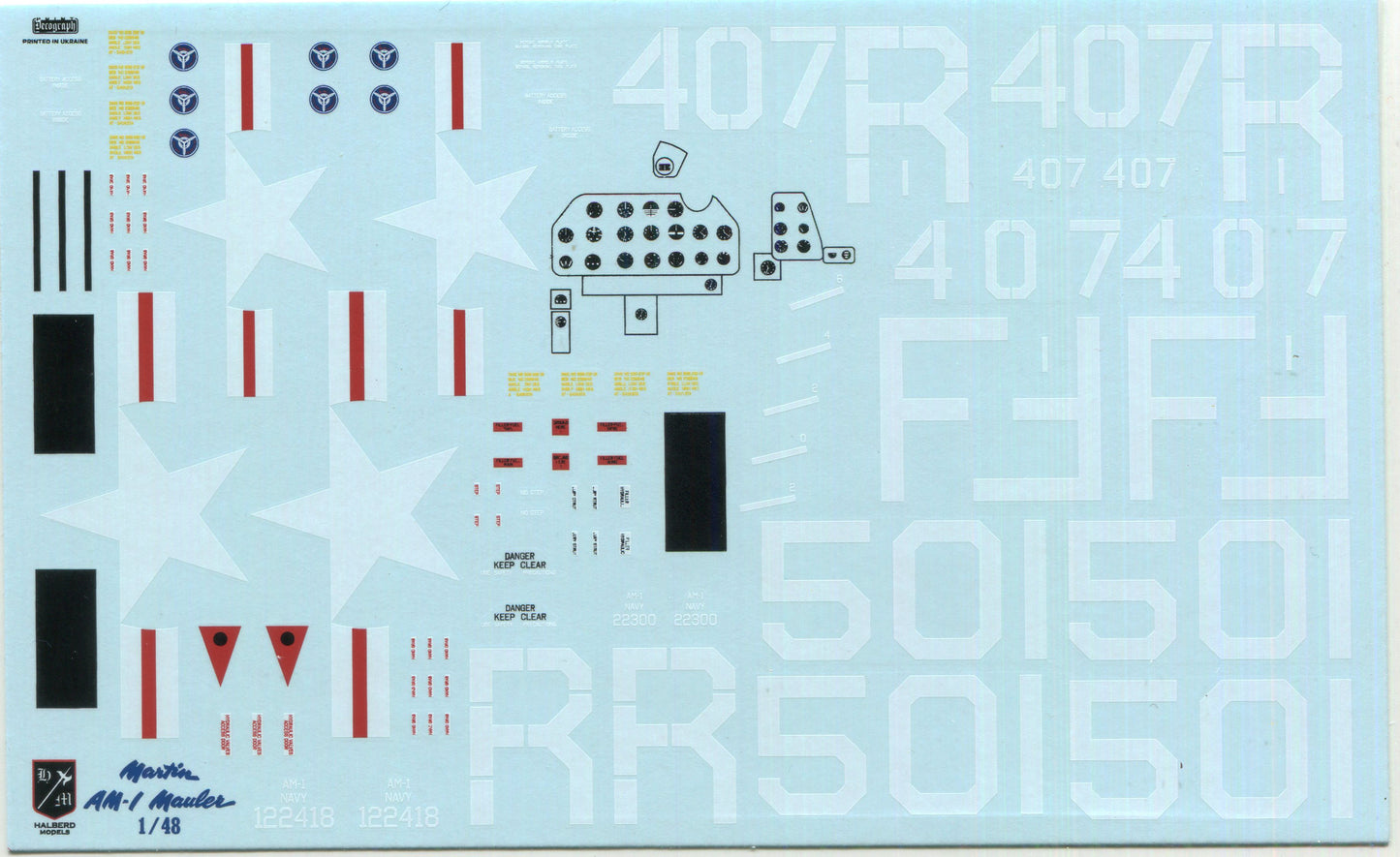 Martin AM-1 Mauler model kit, 1/48 scale