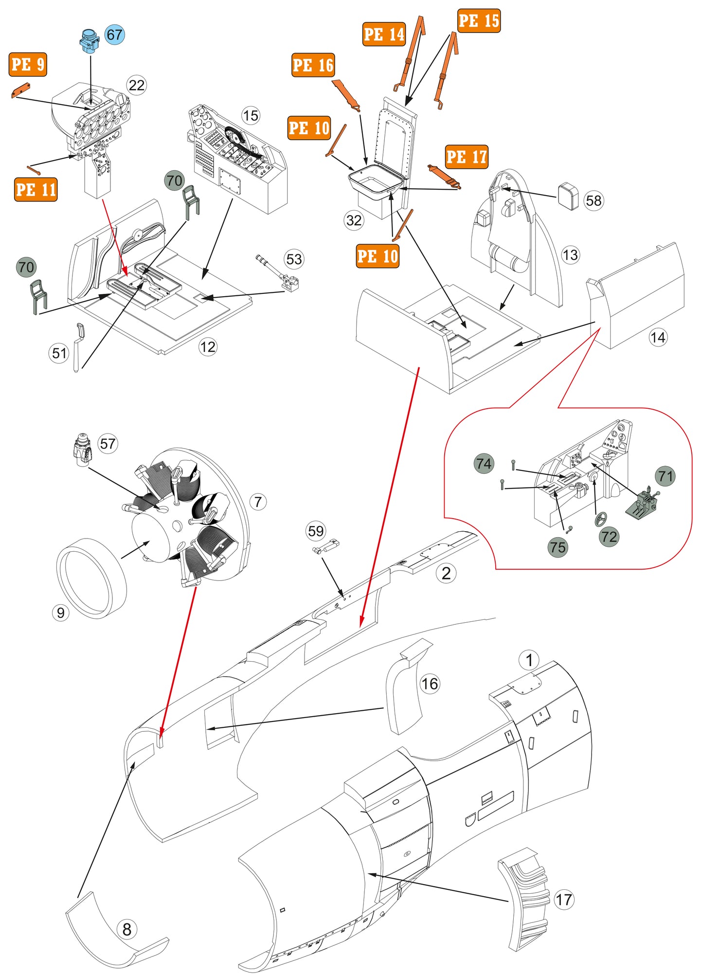 Martin AM-1 Mauler model kit, 1/32 scale