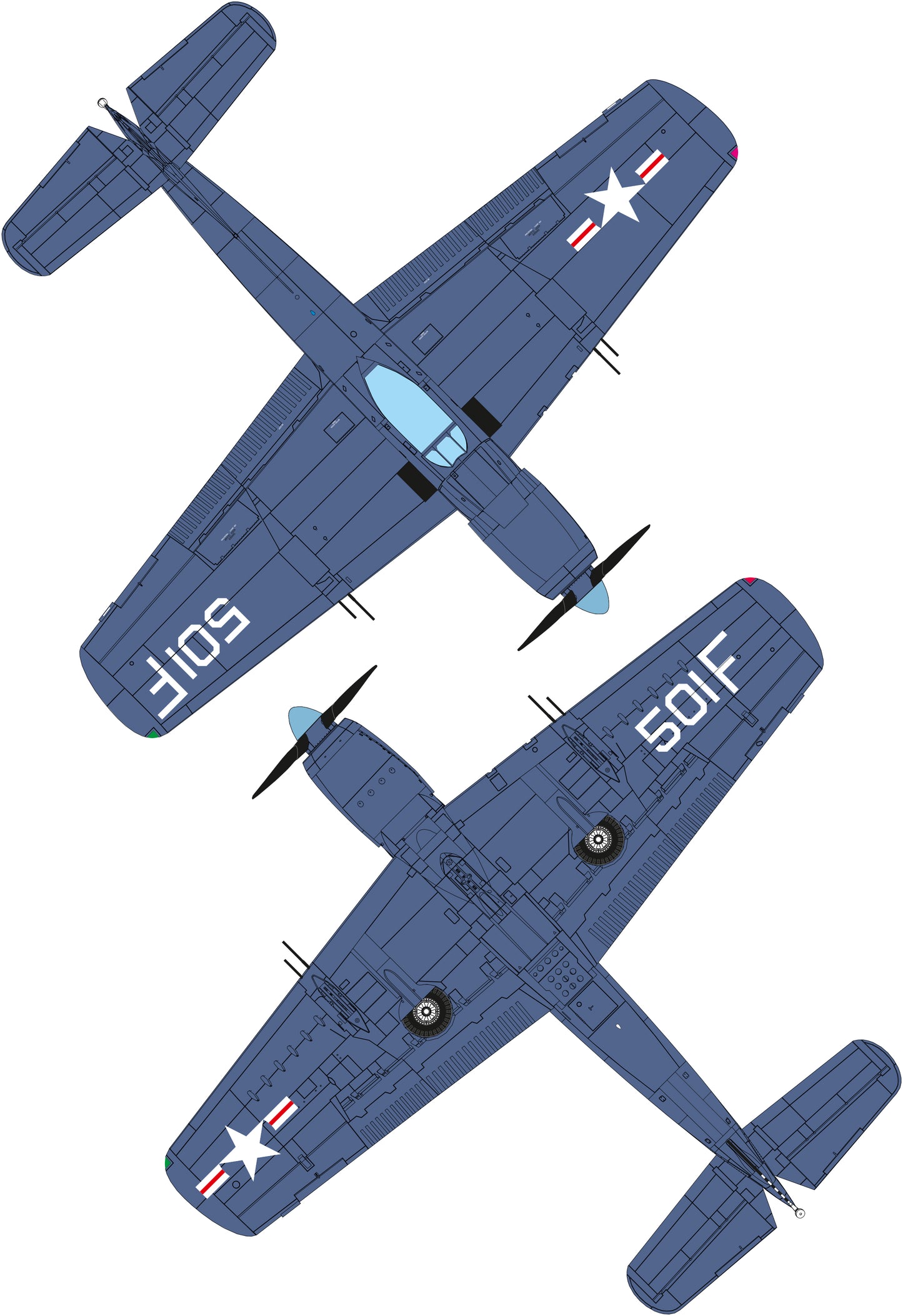 Martin AM-1 Mauler model kit, 1/48 scale