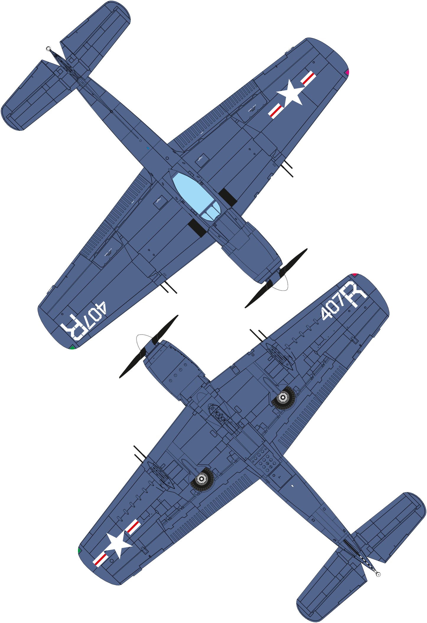 Martin AM-1 Mauler model kit, 1/48 scale