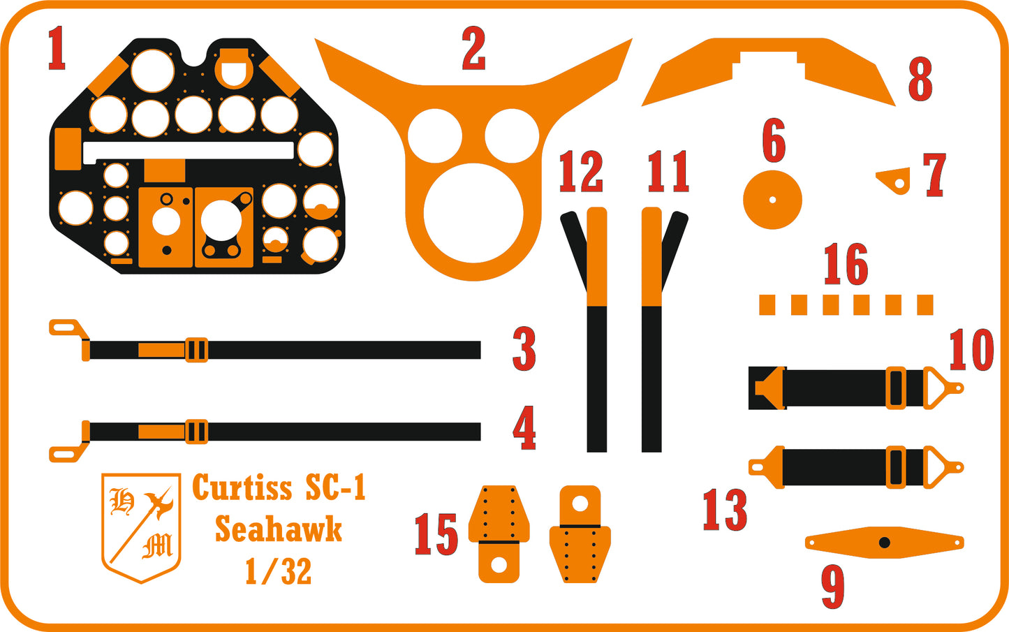 Curtiss SC-1 Seahawk 1/32 scale model kit