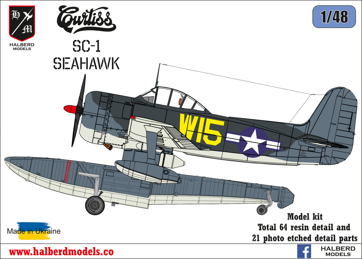 Curtiss SC-1 Seahawk 1/48 scale model kit – Halberd Models