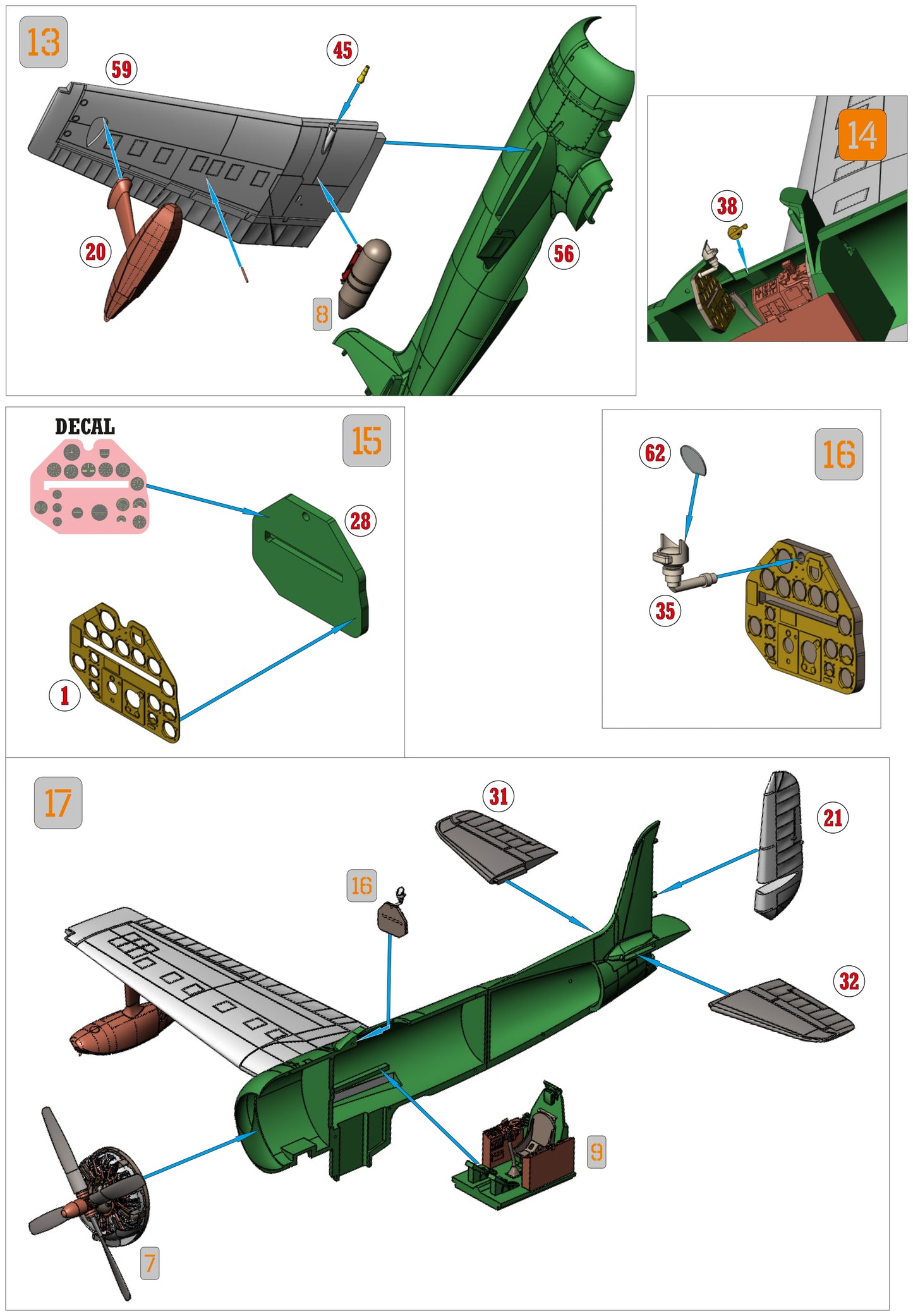 Curtiss SC-1 Seahawk 1/48 scale model kit