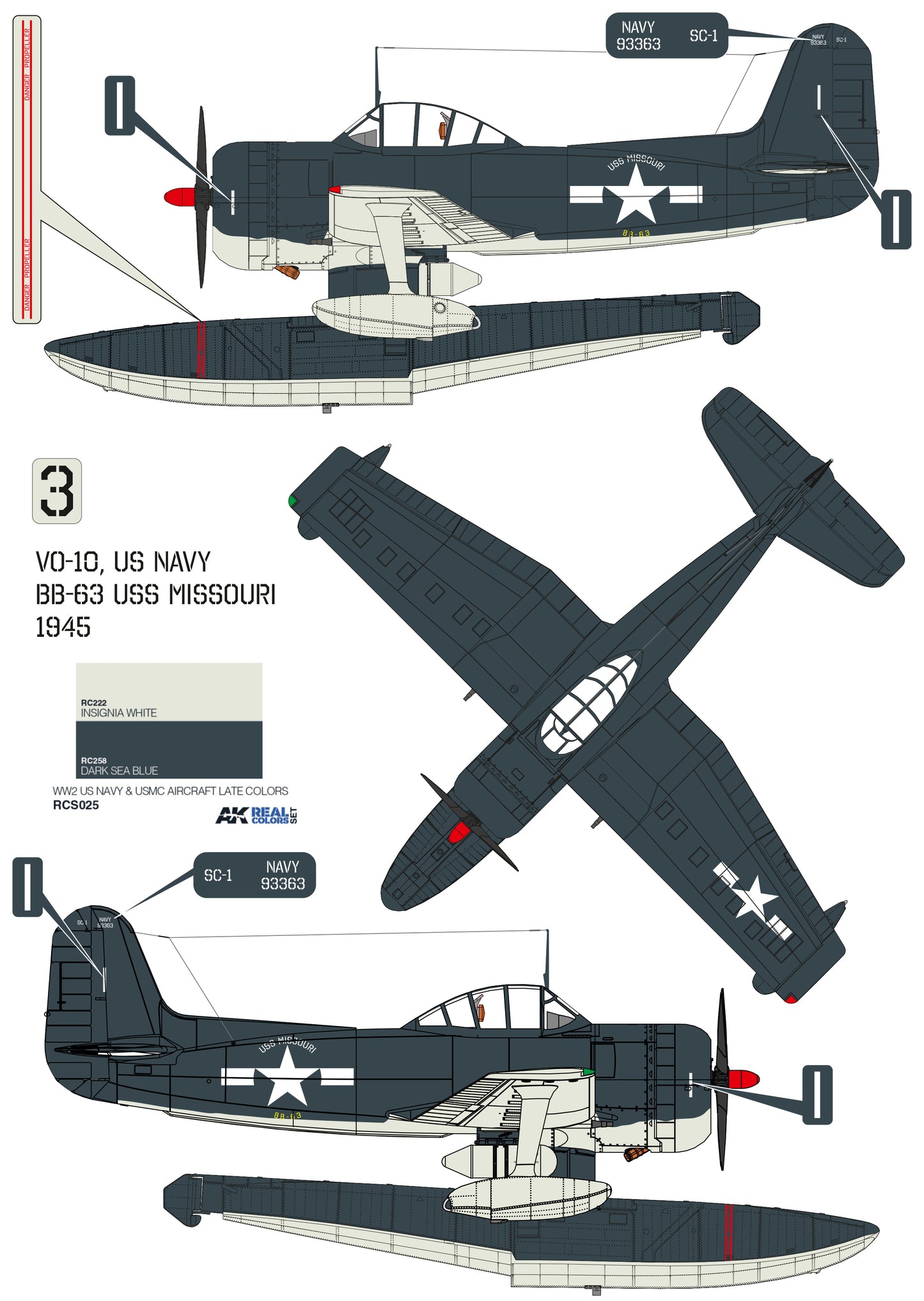 Curtiss SC-1 Seahawk 1/32 scale model kit