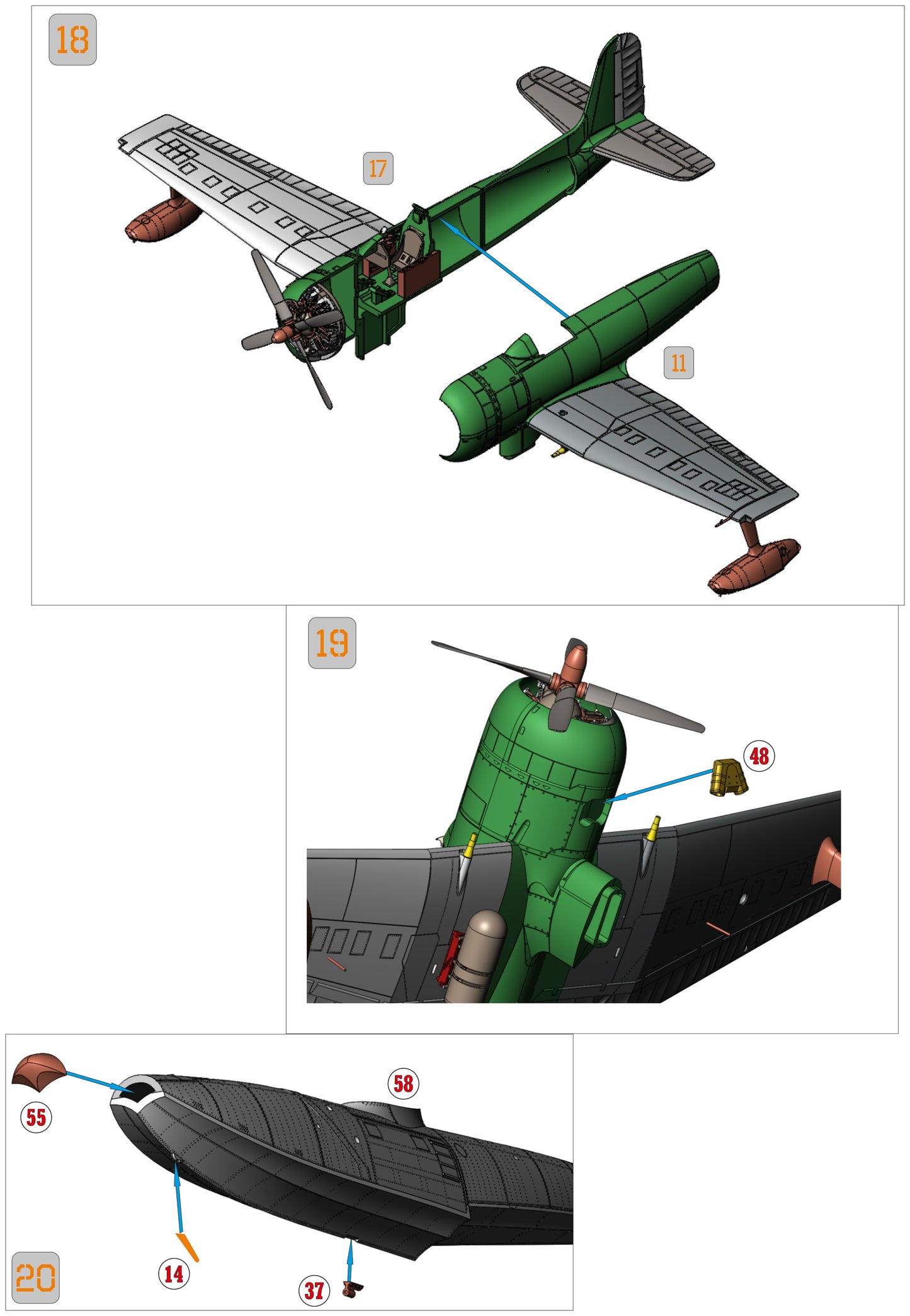 Curtiss SC-1 Seahawk 1/32 scale model kit