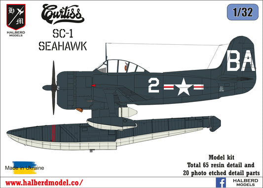Curtiss SC-1 Seahawk 1/32 scale model kit