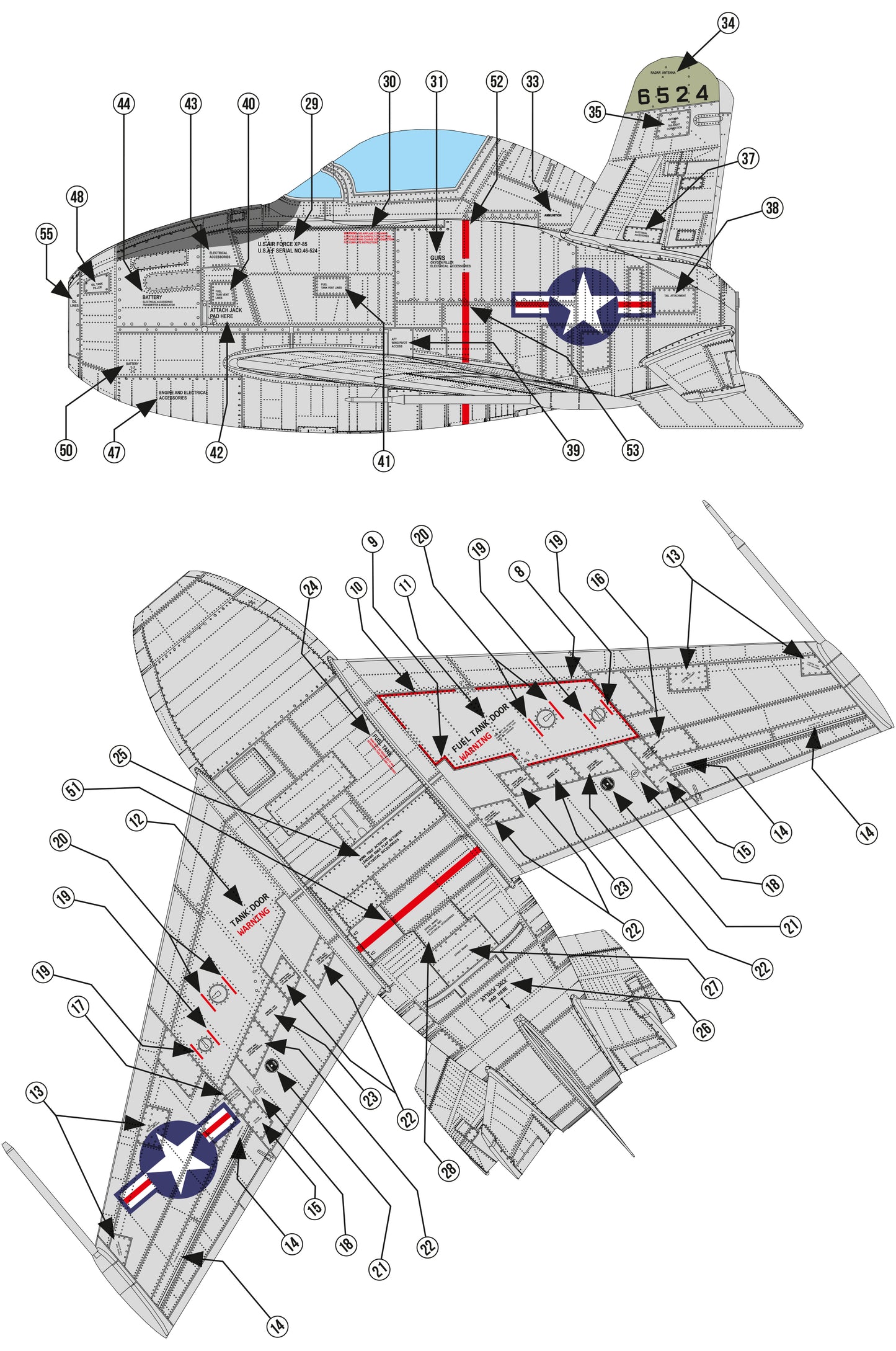 McDonnell XF-85 Goblin model kit,  1/48 scale.