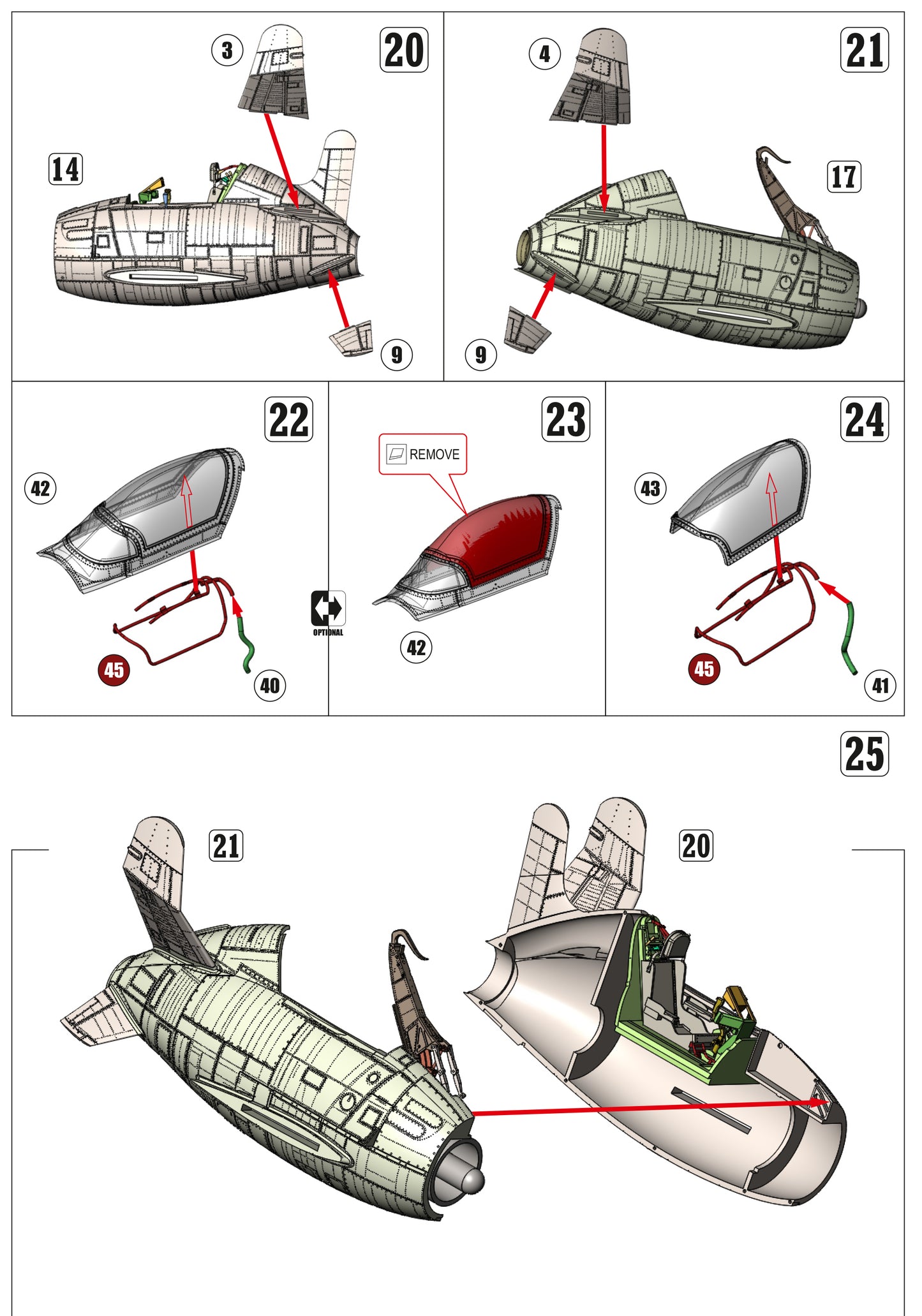 McDonnell XF-85 Goblin model kit, 1/24 scale