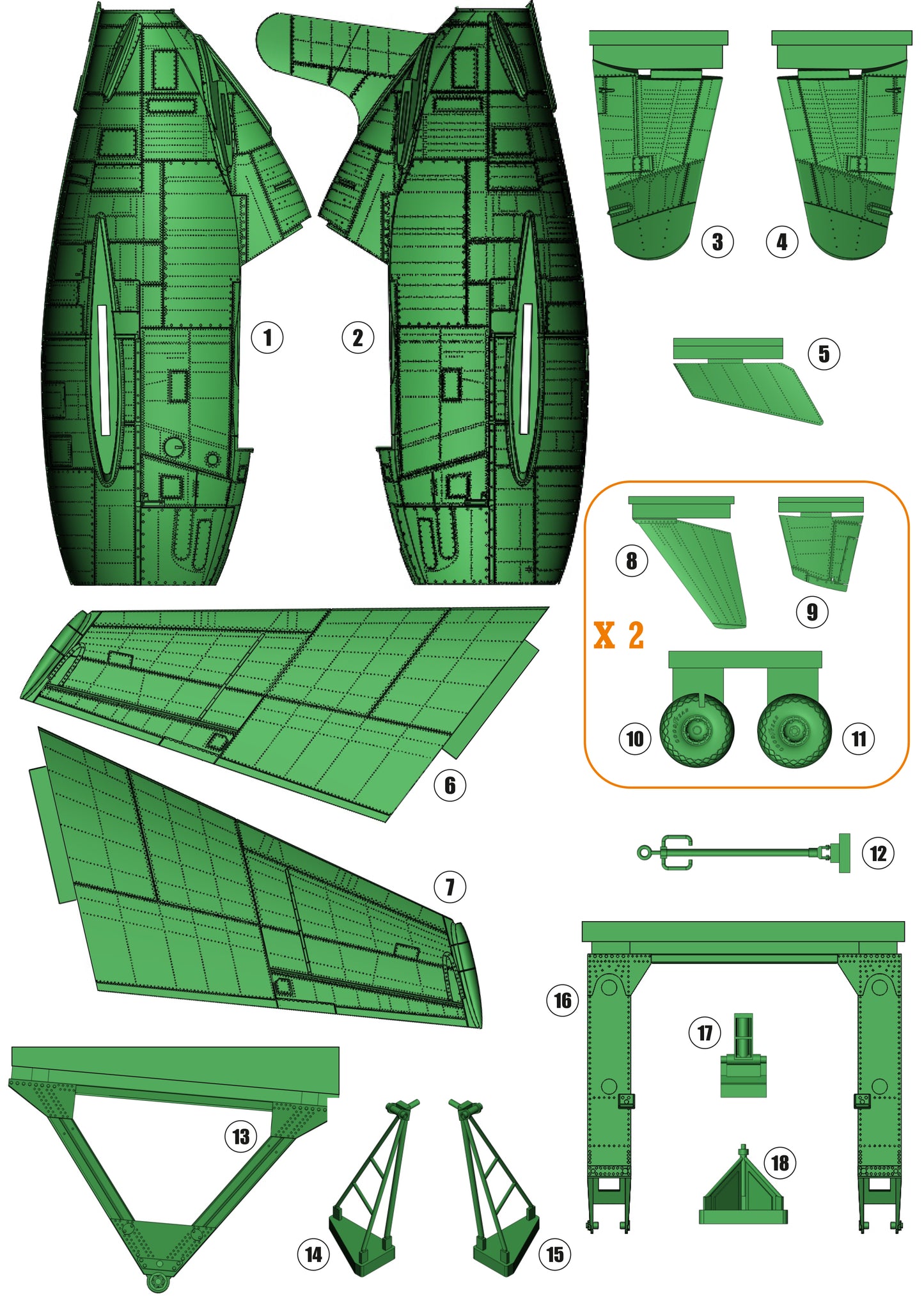 McDonnell XF-85 Goblin model kit,  1/48 scale.