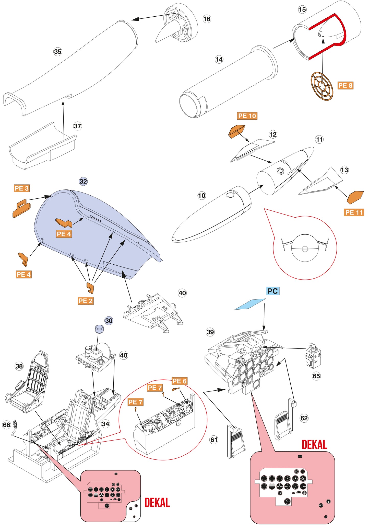 F-86H Sabre “HOG” model kit, 1/48 scale