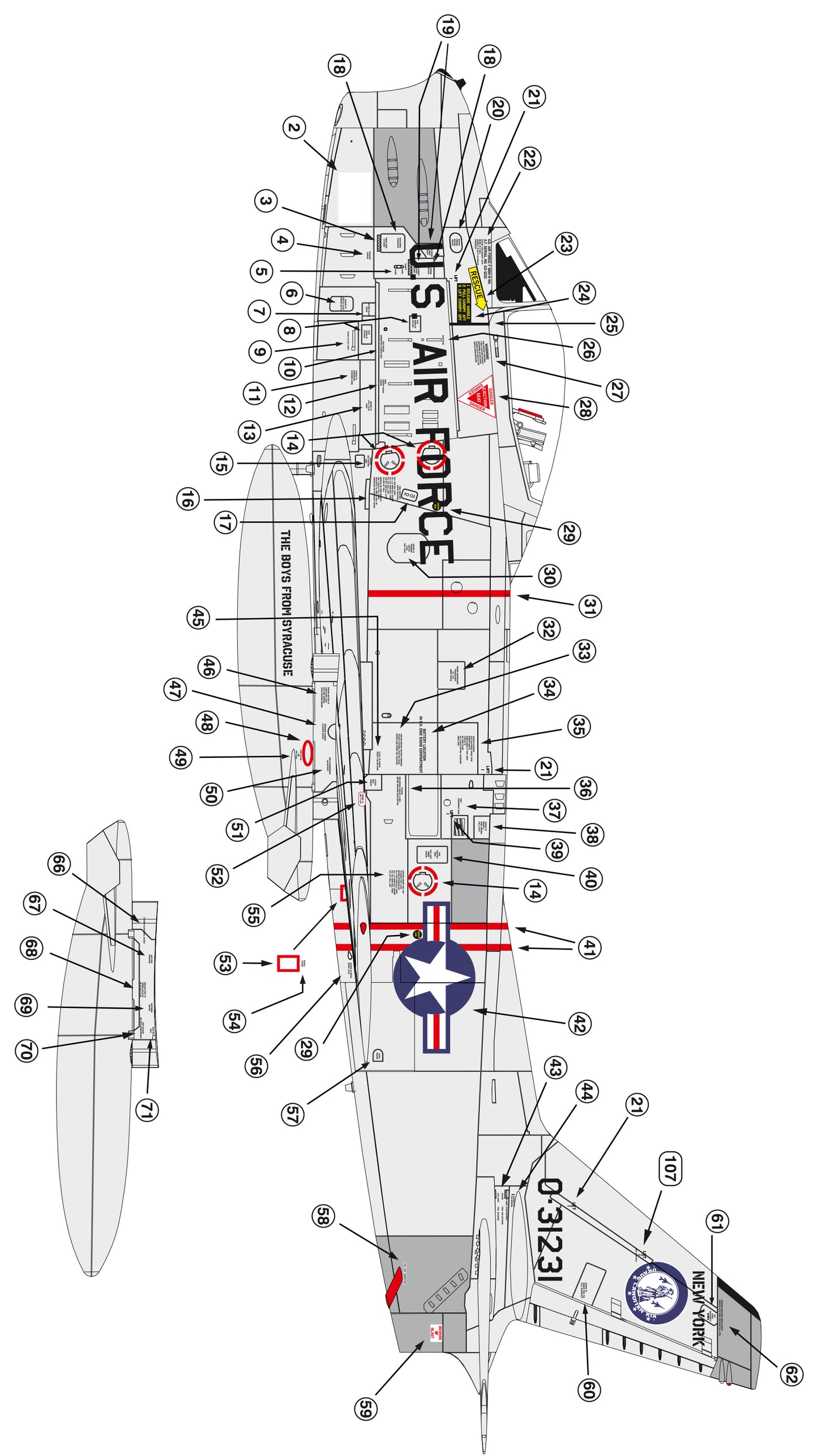 F-86H Sabre “HOG” model kit, 1/48 scale