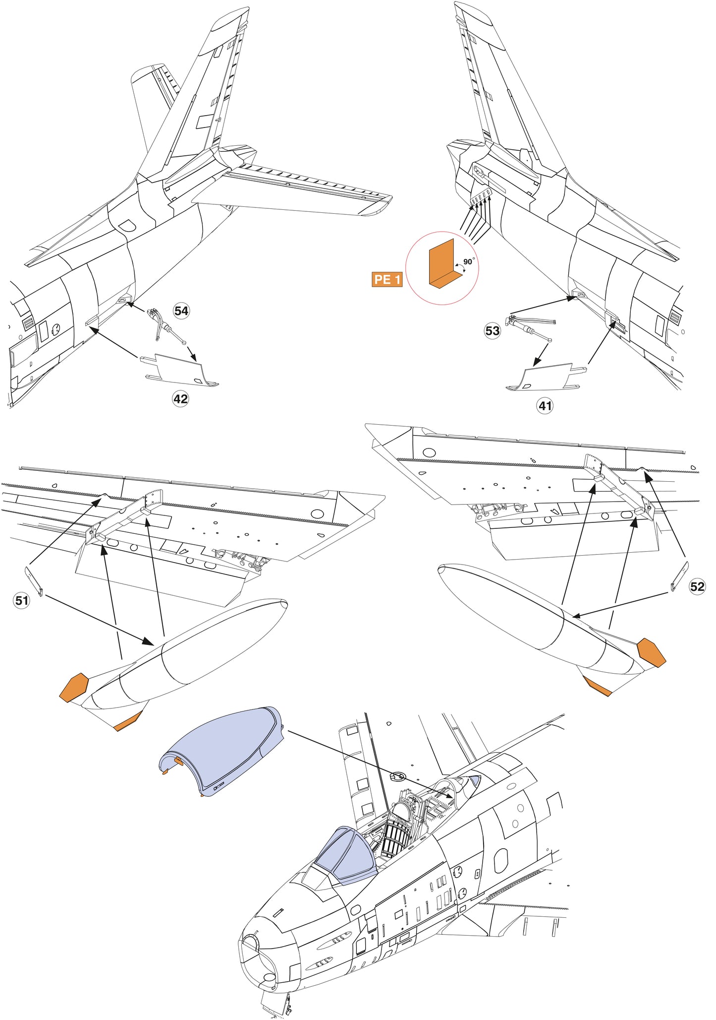 F-86H Sabre “HOG” model kit, 1/48 scale