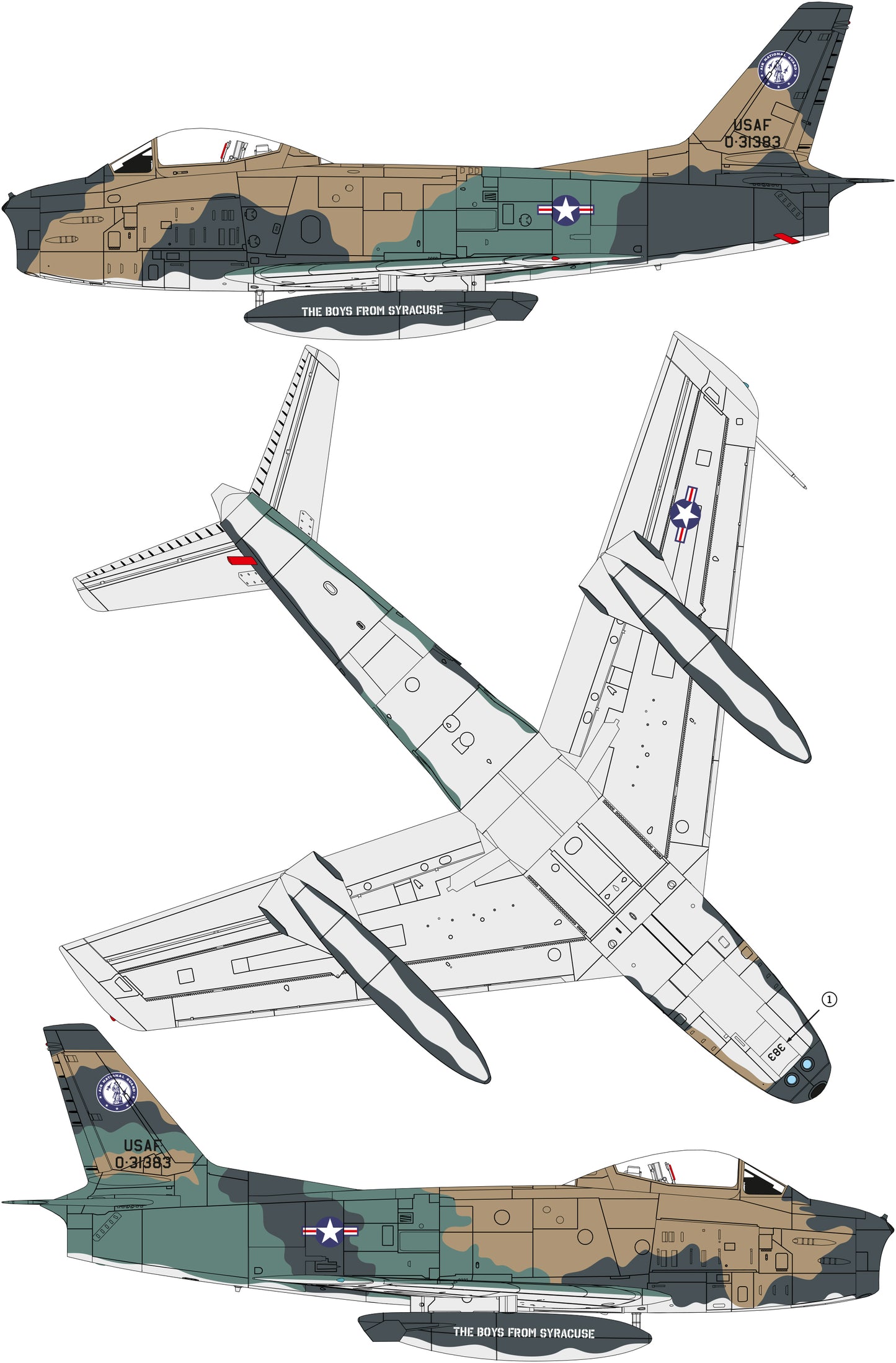 F-86H Sabre “HOG” model kit, 1/48 scale