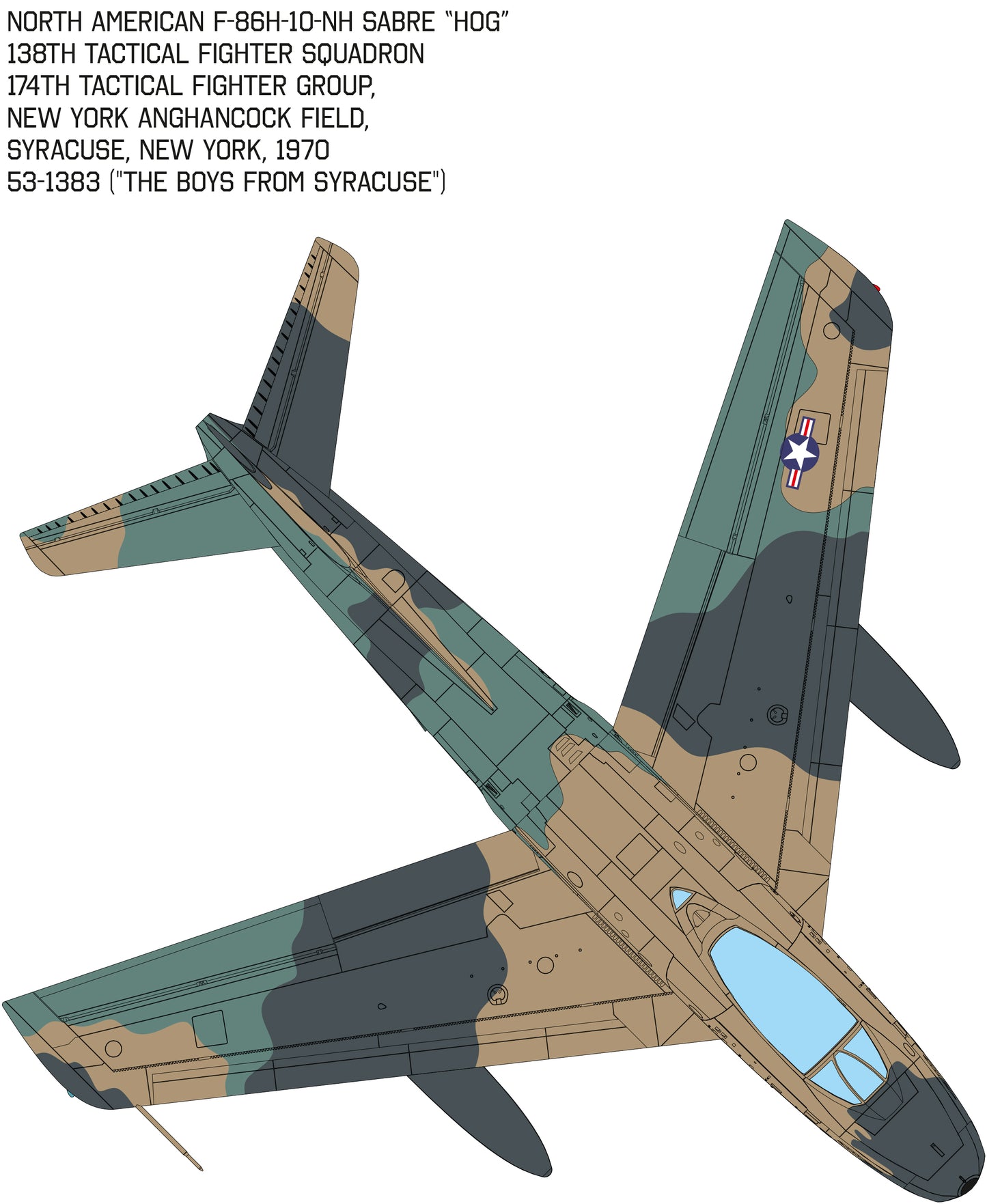 F-86H Sabre “HOG” model kit, 1/48 scale