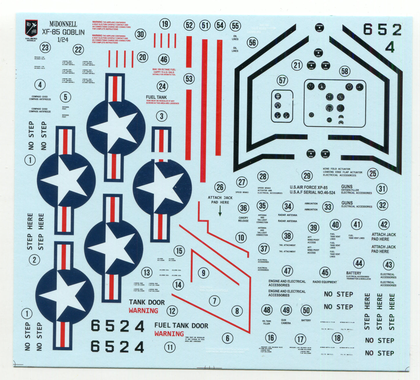 McDonnell XF-85 Goblin model kit, 1/24 scale