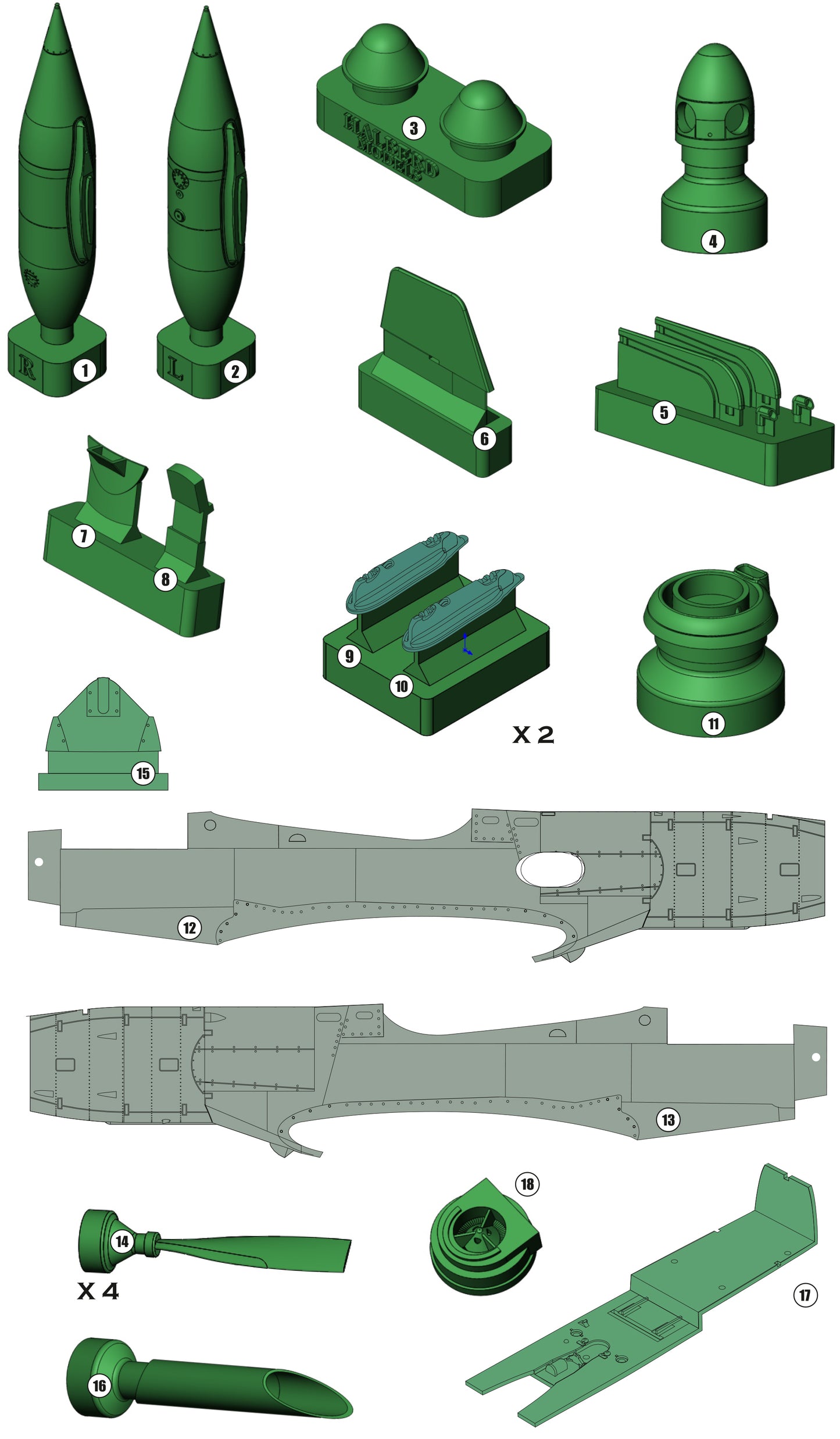 Cavalier Turbo Mustang III Conversion Kit for Tamiya P-51D 1/32 Scale