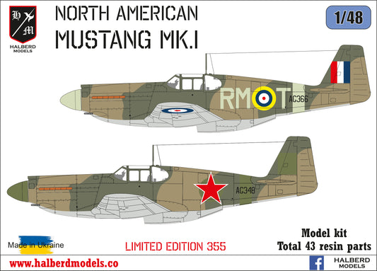 North Amerrican Mustang Mk.I Halberd Models 1/48 scale