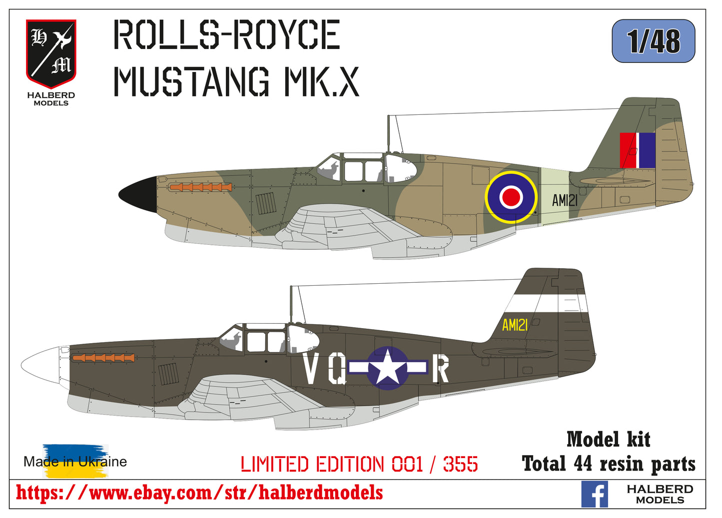 Rolls-Royce Mustang Mk.X Halberd Models 1/48 scale