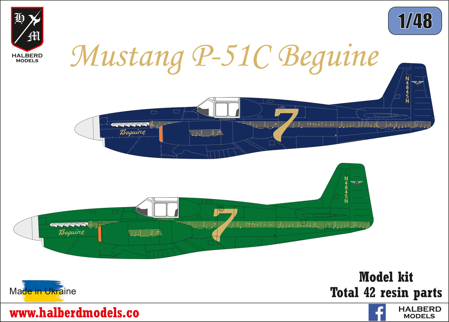 Mustang P-51C "Beguine" Halberd Models 1/48 scale