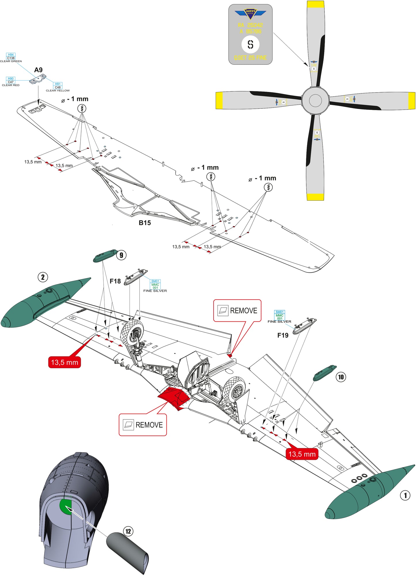 Cavalier Turbo Mustang III conversion set for Eduard kit P-51D 1/48 scale