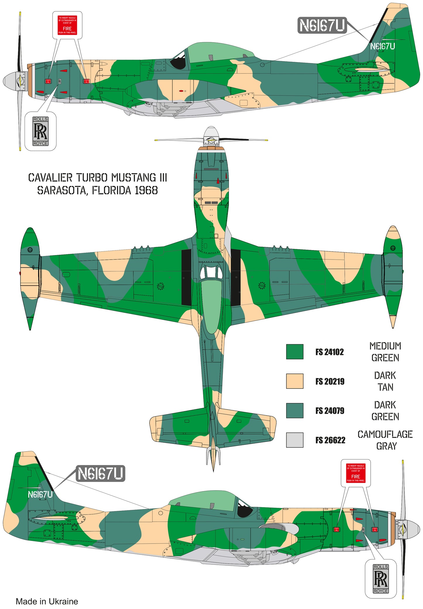 Cavalier Turbo Mustang III conversion set for Eduard kit P-51D 1/48 scale
